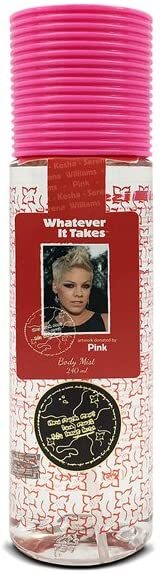 pink whatever it takes body mist