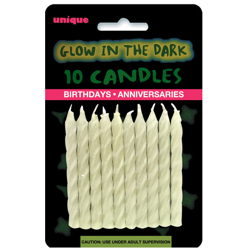 Party Central Glow In The Dark Candles 10pk