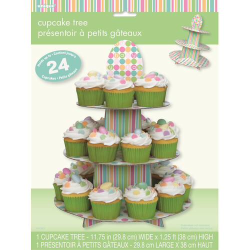 Pastel Baby Shower Cupcake Tree