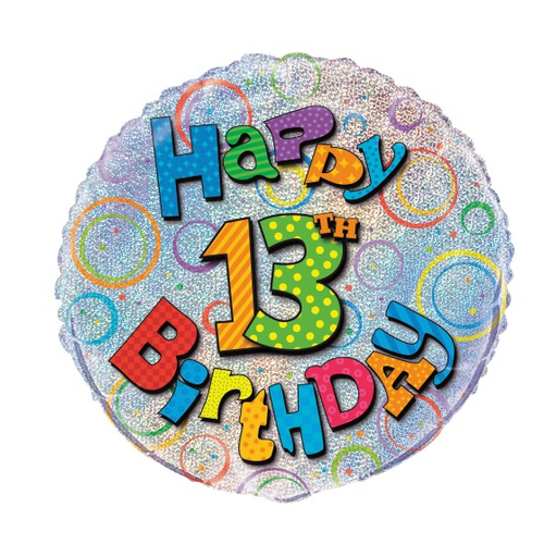 Happy 13th Birthday Foil Balloon 45cm 18"