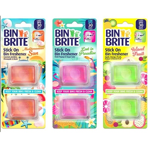 Bin Brite Stick On Bin Freshener 2PK