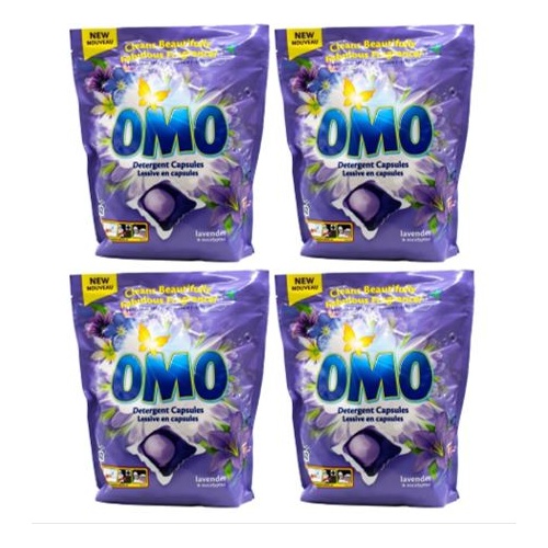 Omo Pk42 Detergent Capsules Lavender And Eucalyptus 4 pieces Carton