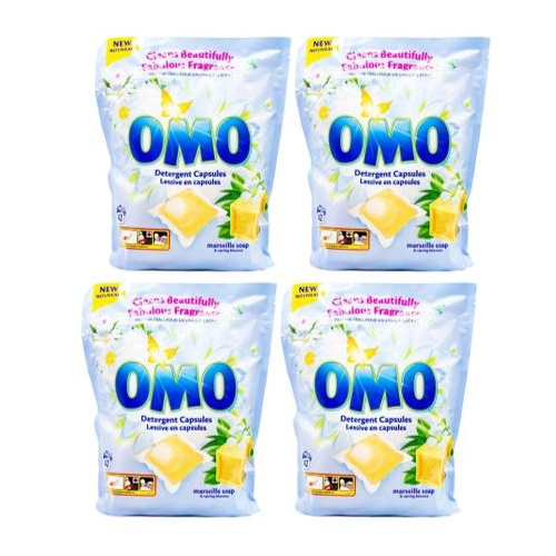 Omo Pk42 Detergent Capsules Marseille Soap And Spring Blooms 4 pieces Carton