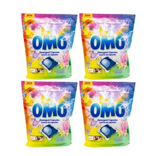 Omo Pk42 Detergent Capsules Rose Blossom And Morning Dew 4 pieces Carton