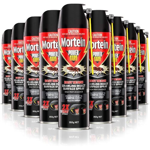 Mortein Powergard Easy Reach Surface Spray 350g (Pack of 9)