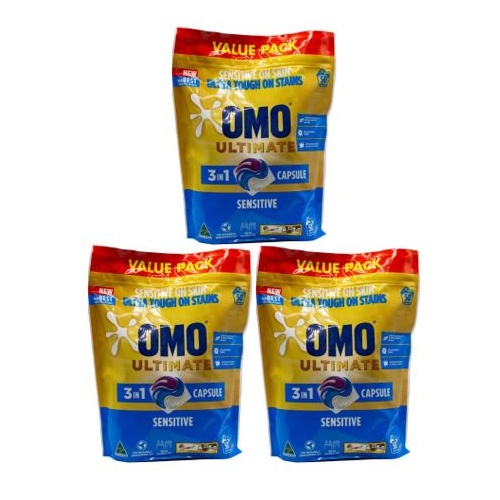 Omo Pk50 Ultimate Capsules 3 In 1 Sensitive 3 pieces Carton