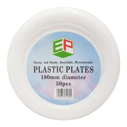 EP Plastic Plates 7 Inch 180mm CTN/500PC