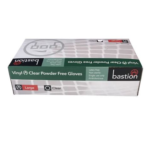 Bastion Vinyl Powder Free Large Glove 1000/CTN