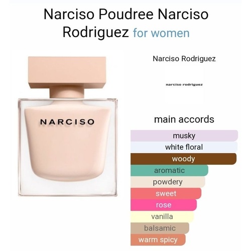 Narciso Rodriguez Poudree 90ml EDP Spray Women (NOTES: musky white floral woody)