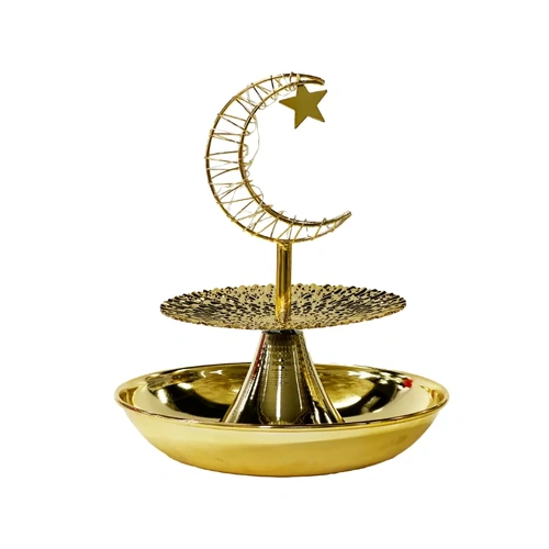 2 Tier Ramadan Serving Trays with Moon LED Light