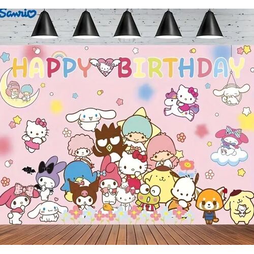 Sanrio Happy Birthday Wall Banner 150cm x 100cm