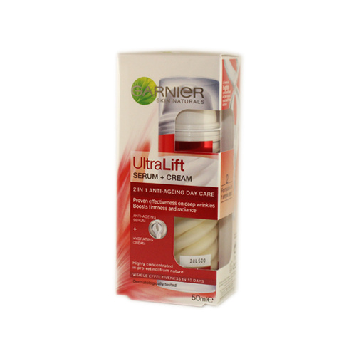 Garnier UltraLift 2 in 1 Anti-Ageing Day Care Serum + Cream 50ml