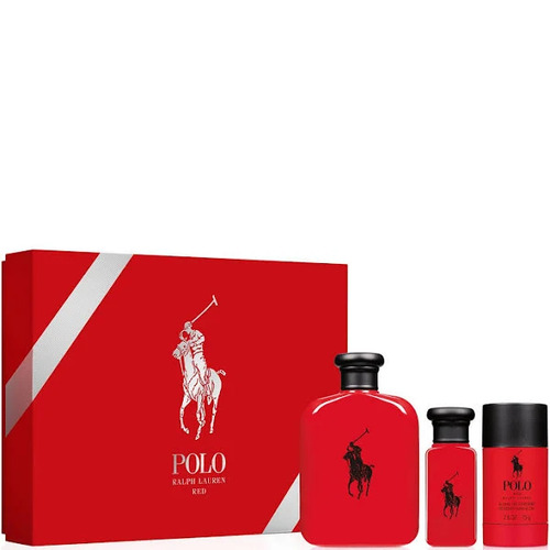 Ralph Lauren Polo Red 3pcs Gift Set 125ml EDT Spray Men