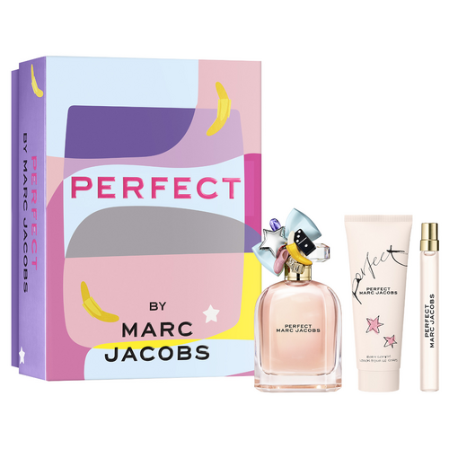 Marc Jacobs Perfect 3pcs Gift Set 100ml EDP Spray Women (notes: green fruity almond)