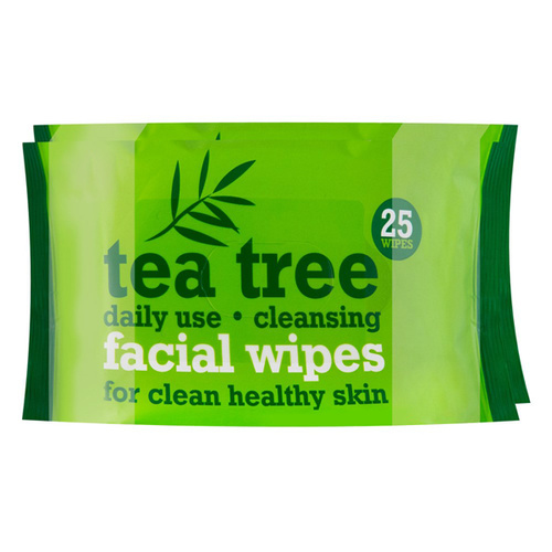 Tea Tree Facial Wipes 25pk Twin Pack