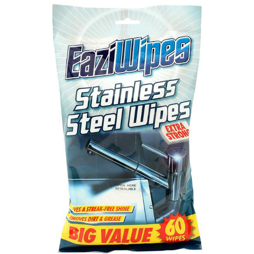 EaziWipes Stainless Steel Wipes 60pk