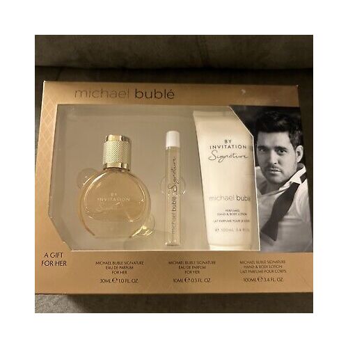 Michael Buble By Invitation 2pcs Gift Set 100ml EDP Spray Women