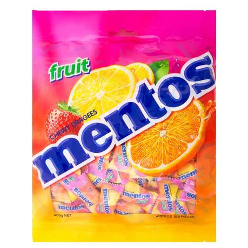 Mentos Fruit Bag 405g