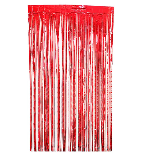 Metallic Red Foil Party Door Curtain