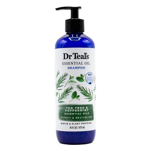 Dr Teals 473ml Shampoo Purify/Revitalize Tea Tree Peppermint Essential Oils