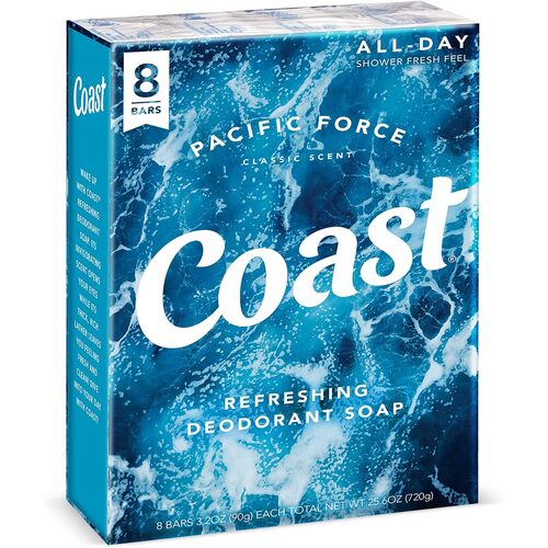 Coast Original Eye Opener Deodorant Soap Bars 8pk