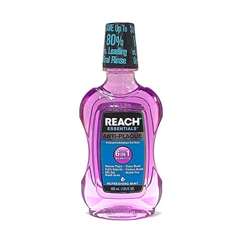 Reach Essentials Anti-Plaque Mouthwash Refreshing Mint 400ml