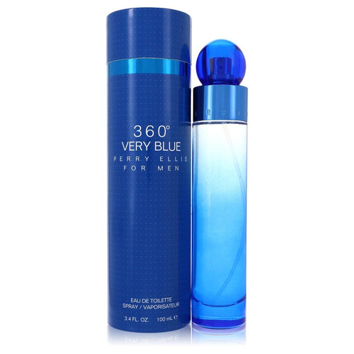 Perry Ellis 360 Very Blue 100ml EDT Spray Men (notes: aromatic woody fresh spicy citrus)