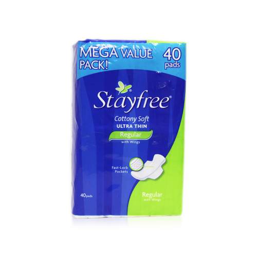 Stayfree Cottony Soft Ultra Thin Regular Pads With Wings 40pk