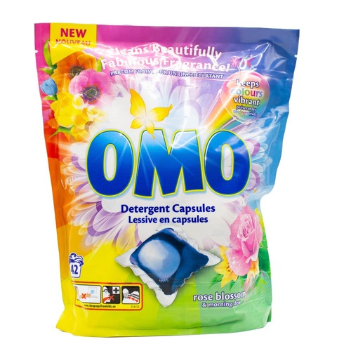 Omo Pk42 Detergent Capsules Rose Blossom And Morning Dew