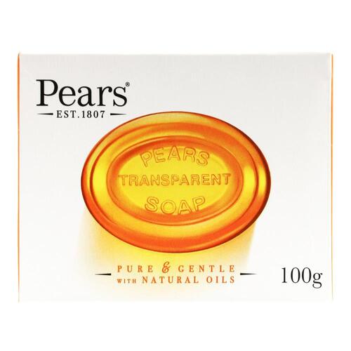 PEARS 100g TRANSPARENT SOAP BAR PURE & GENTLE With Natural Oil EXTRACTS