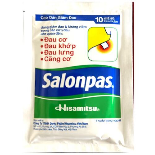 Hisamitsu Pain Relieving Salonpas Patch Made In Vietnam 10pk