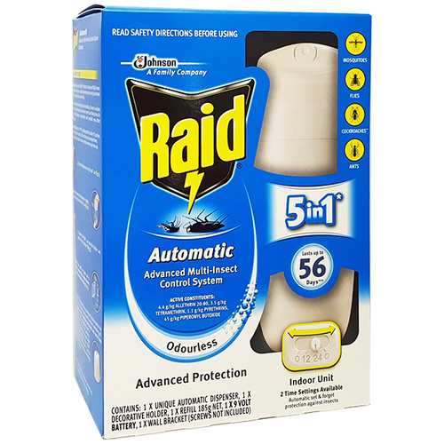 Raid Automatic Advanced Multi-Insect Control System Indoor Odourless 185g