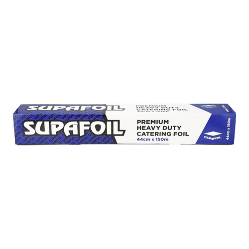 Supafoil Premium Heavy Duty Catering Foil 44cm x 150m Ctn 6pk