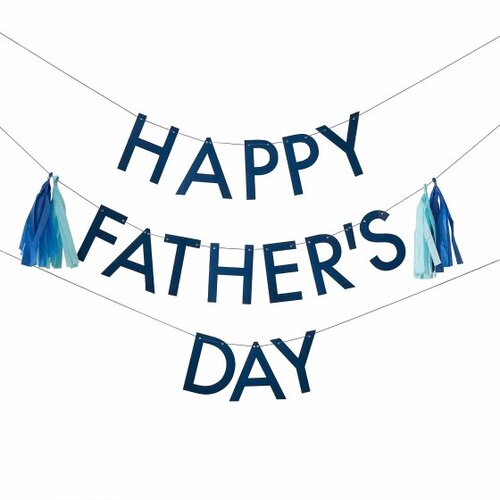 Happy Father's Day Bunting with Tassels 1pk