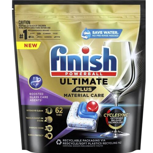 Finish Powderball Ultimate PLUS Material Care 62 Tablet