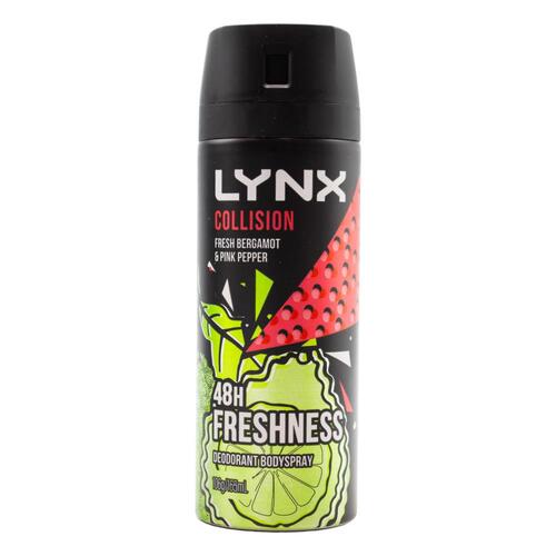 Lynx Collisions Bergamont + Pink Pepper Deodorant Aerosol 165ml