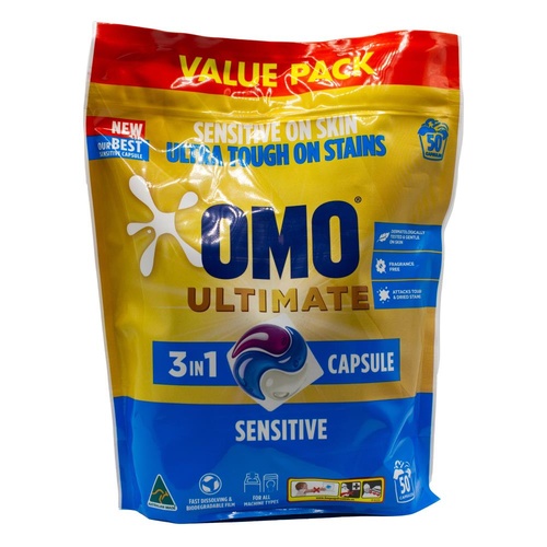 Omo Pk50 Ultimate Capsules 3 In 1 Sensitive