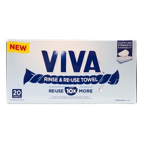 Viva Pk20 Rinse & Reuse Paper Towel