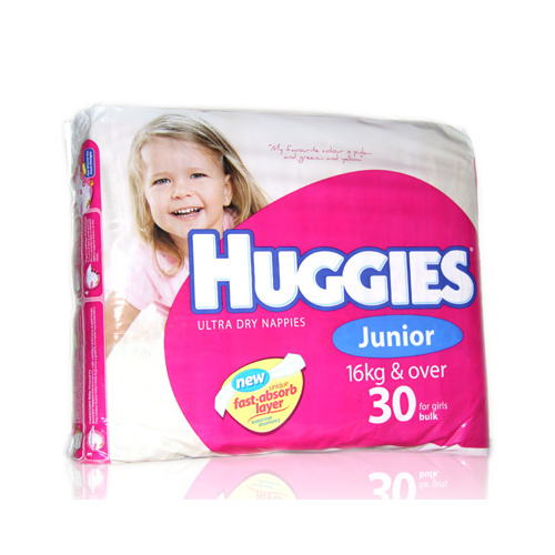 Huggies Nappies Junior Girls 30pk (CLEARANCE)