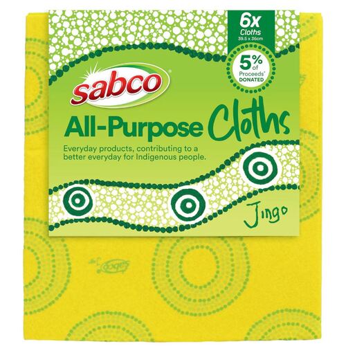 Sabco Jingo All Purpose Cloths 6 Pack