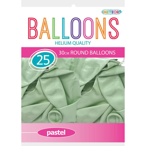 Pastel Green Latex Balloon 30cm 25PK