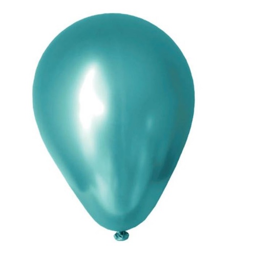 Chrome Teal 30cm Latex Balloon 10PK