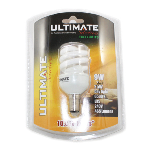 Ultimate Selections Spiral Lamp Daylight 9W B15