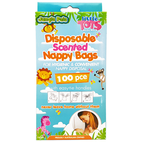 Little Tots Disposable Scented Nappy Bags 100pk