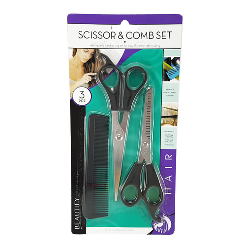 Beautify Scissor & Comb Set 3pcs