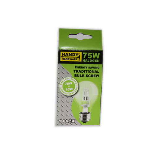 Handy Hardware Energy Saving Traditional Bulb Screw 75w
