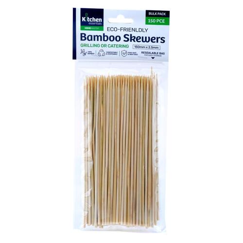 Bamboo Skewers 2.5mm x 150mm 150pcs