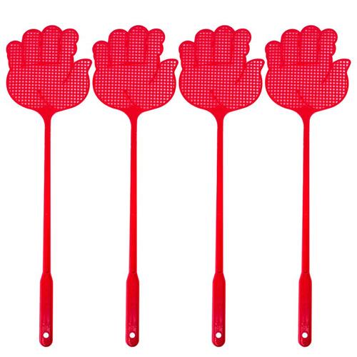 Fly Swatter 4pk 12cm x 44.5cm Red 