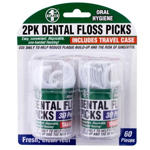 1st Care Dental Floss Picks 30pcs x 2pk