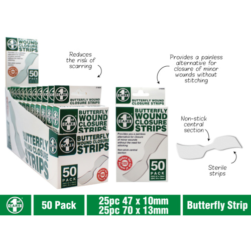 1st Care Butterfly WOund Closure Strips 50pk
